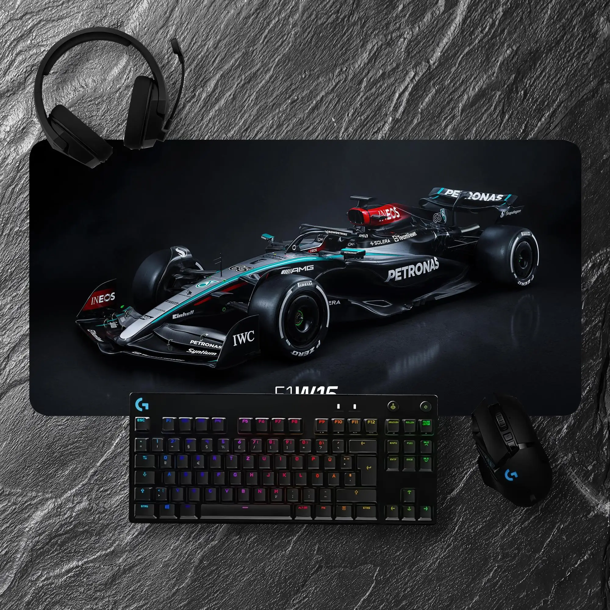 AMGS Formulas 1 F1 Mouse Pads Non-slip Lockedge Office Student Gaming Accessories Thicken Large Writing Pad Cushion Keyboard Mat