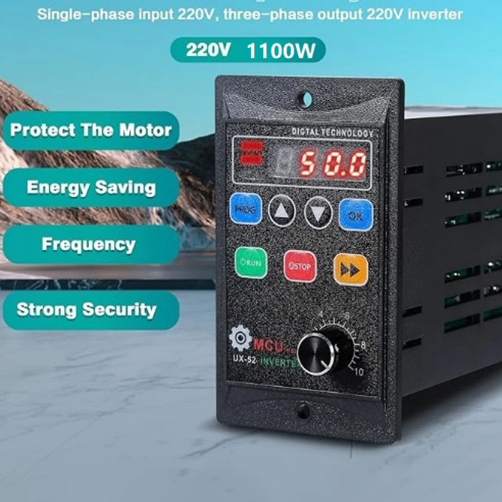 1pc 1.1KW VFD Frequency Converter 220 V 1phase Input 3 Phase Output Speed Controller For Electrical Equipment