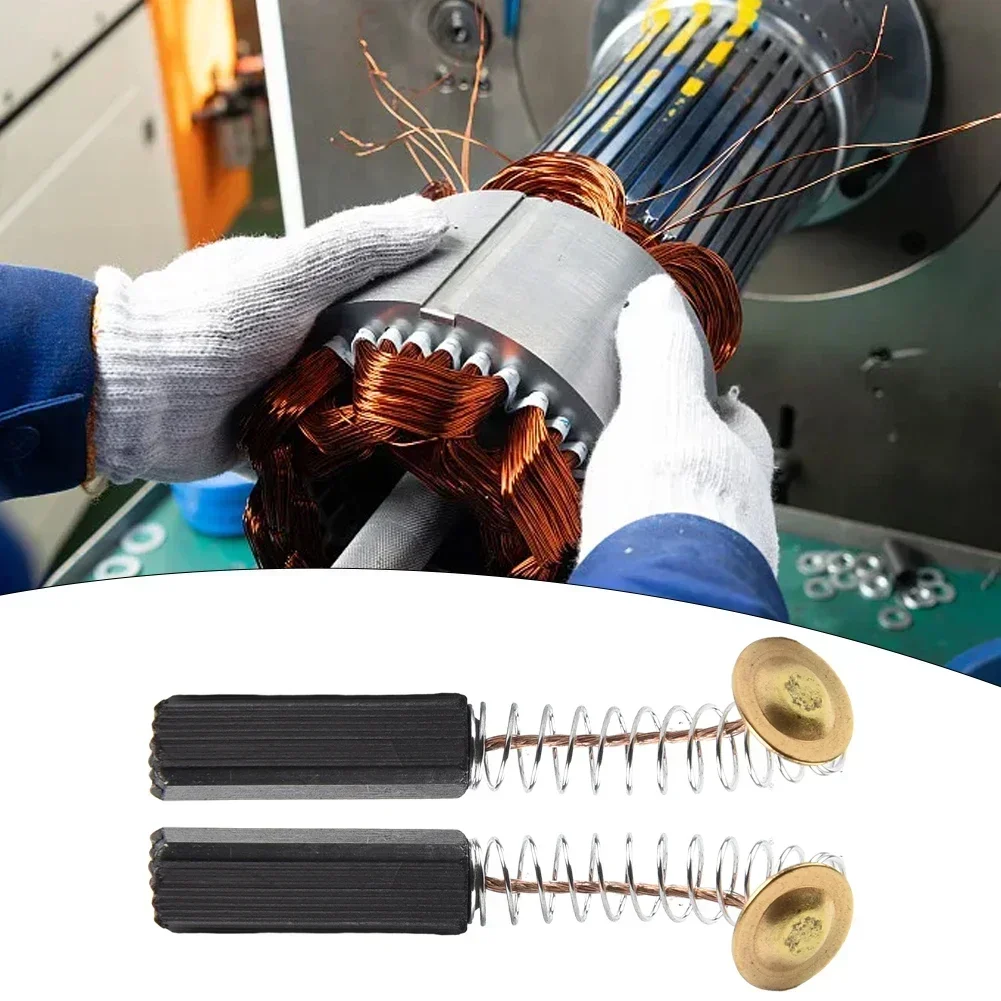 10PCS Carbon Brush Electric Hammer Replacement Power Tool Motor Coal Brushes 6x6x20mm Cutting Polishing Machine Accessories