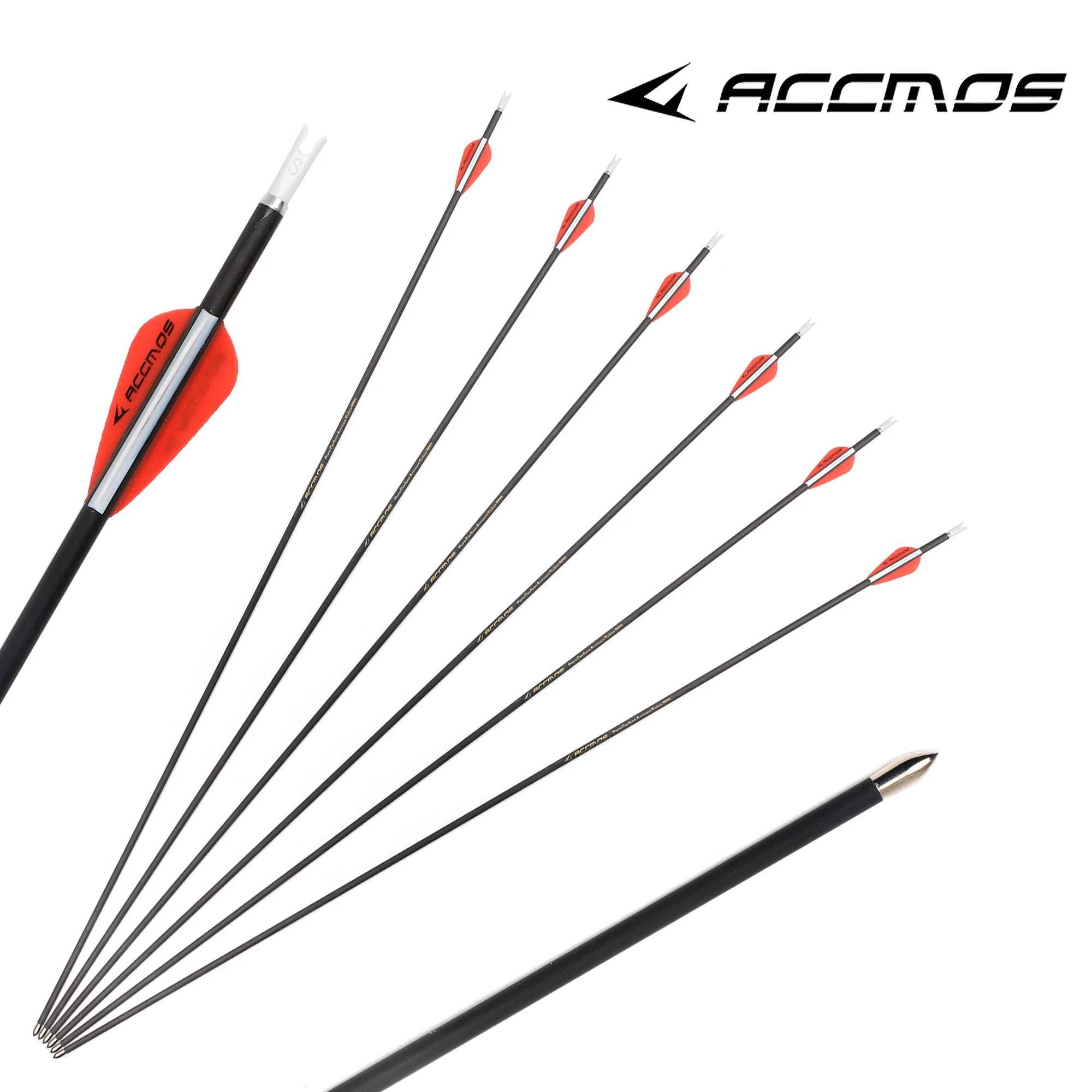 12-24ps ID 4.2mm Pure Carbon Arrow Spine 250/300/350/500/600/700/800/900/1800 Archery Recurve/Compound Bow Hunting Shooting