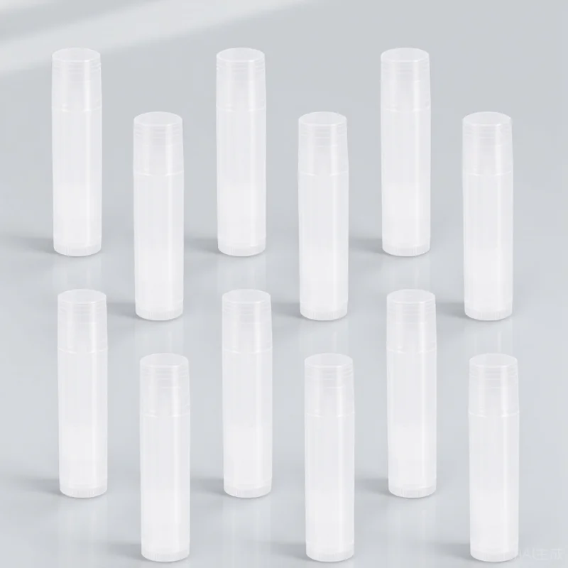 

25pcs Tubes 5 5ml White Caps Balm Tube Travel Lip Container Tubes Size Empty Lip Balm Containers Craft Packaging