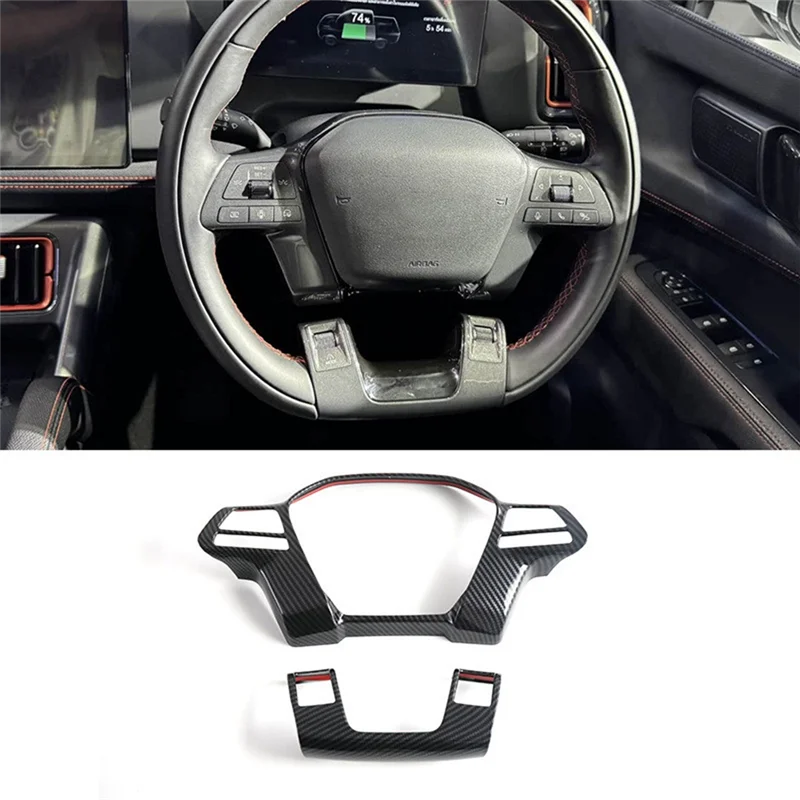 

AR-Car Steering Wheel Cover Kit Trim For BYD Shark 6 2025 Carbon Fiber Interior Accessories