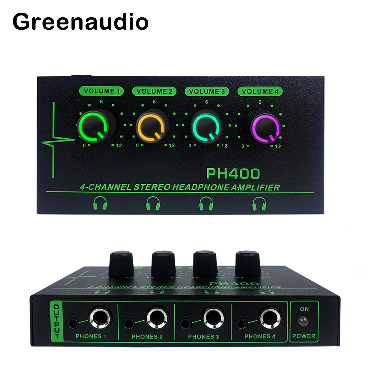 GAX-PH400 Mini 4-channel headphone distributor amplifier stereo high fidelity sound effect guitar bass keyboard stage