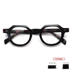 Mimiyou Vintage Rivet Acetate Round Eyewear Women Computer Optical Glasses Frame Men Myopia Eyeglasses Frame Brand Design Oculos