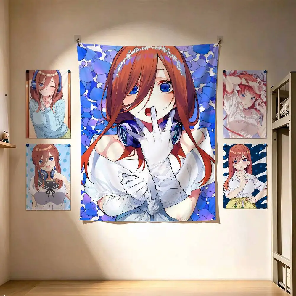 5-N-Nino M-Miku N-Nakano Flag Outdoor Decorations for Bedrooms Home Decor Items Decoration
