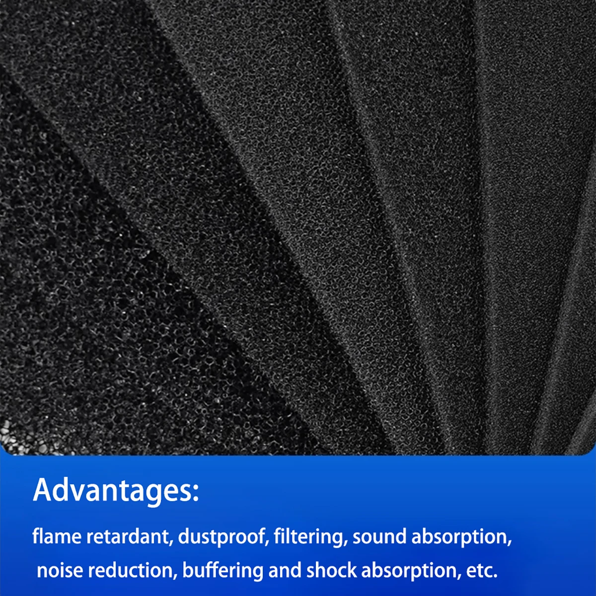 200x200mm Dustproof Flame Retardant Filter Sponge Polyurethane Filter Cotton Thickness3mm-40mm Air