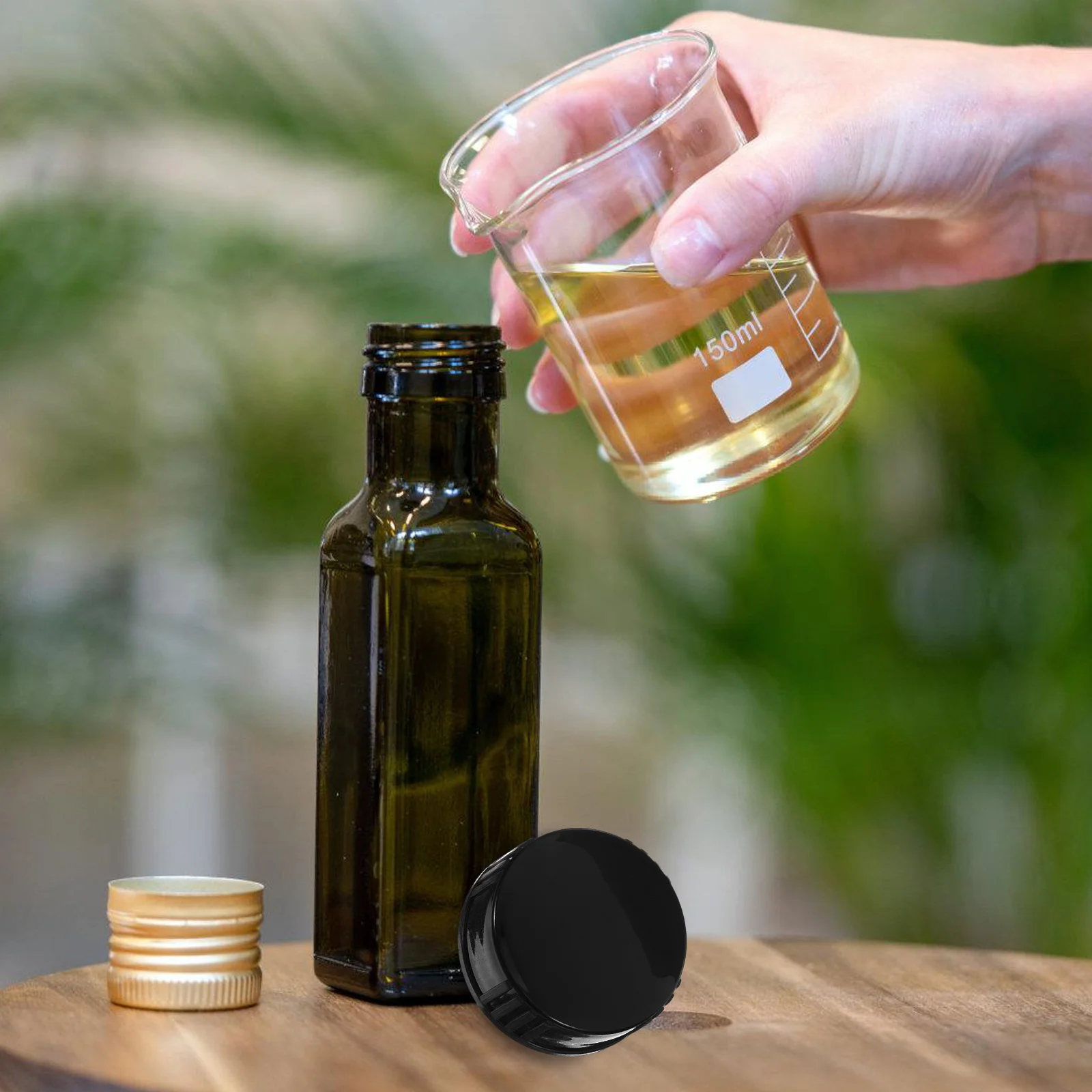 

100pcs Inner Cover Cap Essential Oil Bottle Perfume Sealing Lid Replacement Smooth Thread Glass Bottles Compact Portable