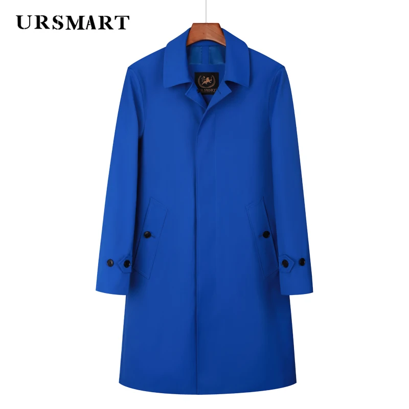 2024 windbreaker men\'s single breasted Medium length red British men\'s coat detachable thickened down liner fashion trench coat