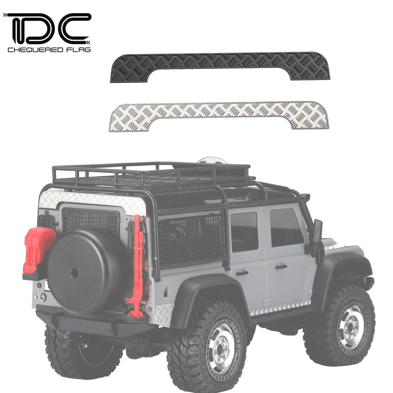 

DC Metal Anti-skid Scooter Tailgate Air Intake for TRX4M 1/18 Defender D110 D190 RC Car Upgrade Accessories