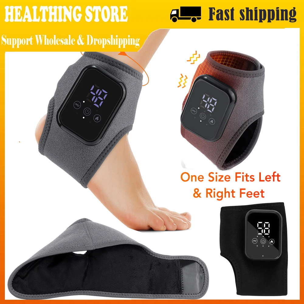 

Universal Electric Ankle Massager Vibration Hot Compress Foot Massager Support Brace Ankle Heating Pad with Massage