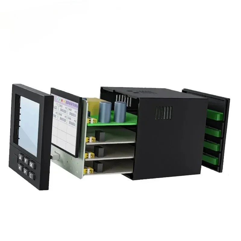 Eighteen channel paperless recorder Flow pressure power multichannel temperature monitor color screen paperless recorder factory