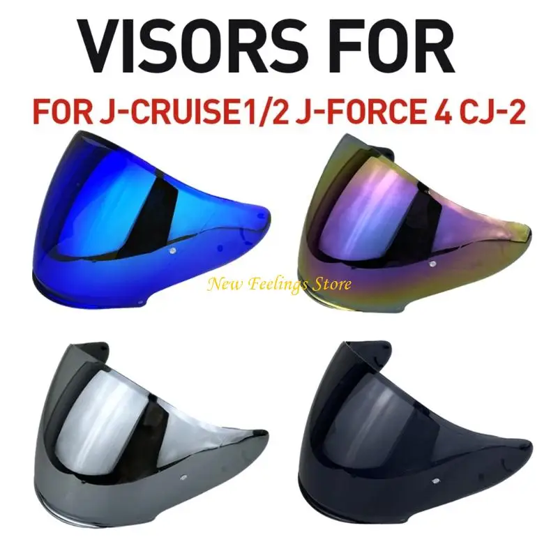 Anti Fog Motorcycle Visors Lens with Quick Release System Multiple Color Motorcycle Helmets Lens Easy to Use for J CRUISE