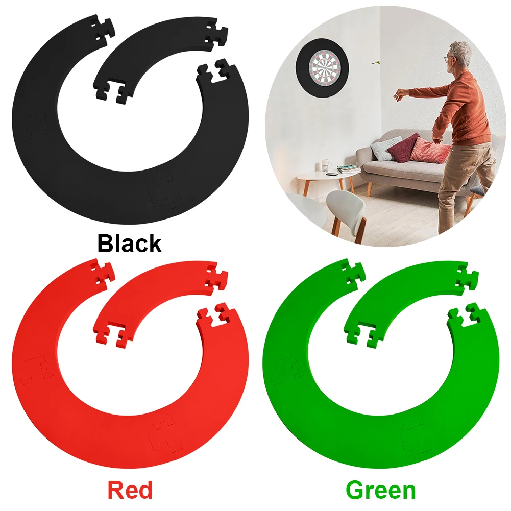 

EVA Dartboard Surround Jigsaw Ring Design Dart Board Ring Lightweight Splicing Dart Board Wall Protector Dartboard Surround Ring