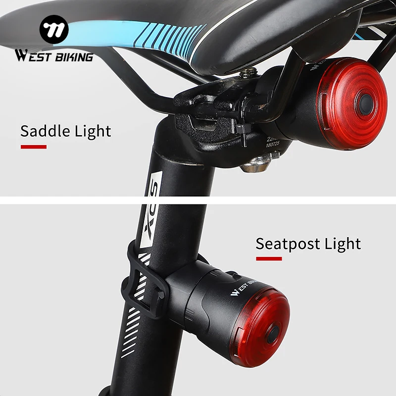 

Фонарь задний велосипедный чувствительный с USB-зарядкой, 6 режимов