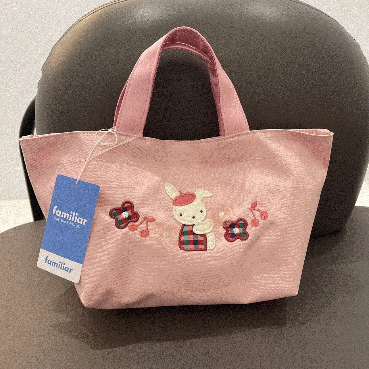 Japan Familiar Cartoon Pink Bag Kawaii Cartoon Embroidered One Shoulder Handheld Tote Bag 574512/574510