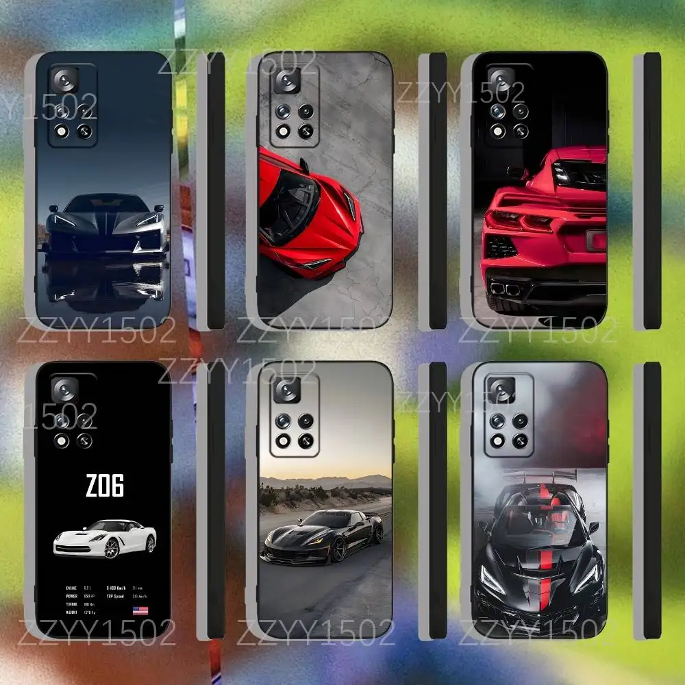 

Sports Cars C-CorvetteS C8 C6 Phone Case For Samsung S25,S24,Ultra,S20,S30,Plus,S22,S23,Ultra,Plus,5G Black Silicone Soft
