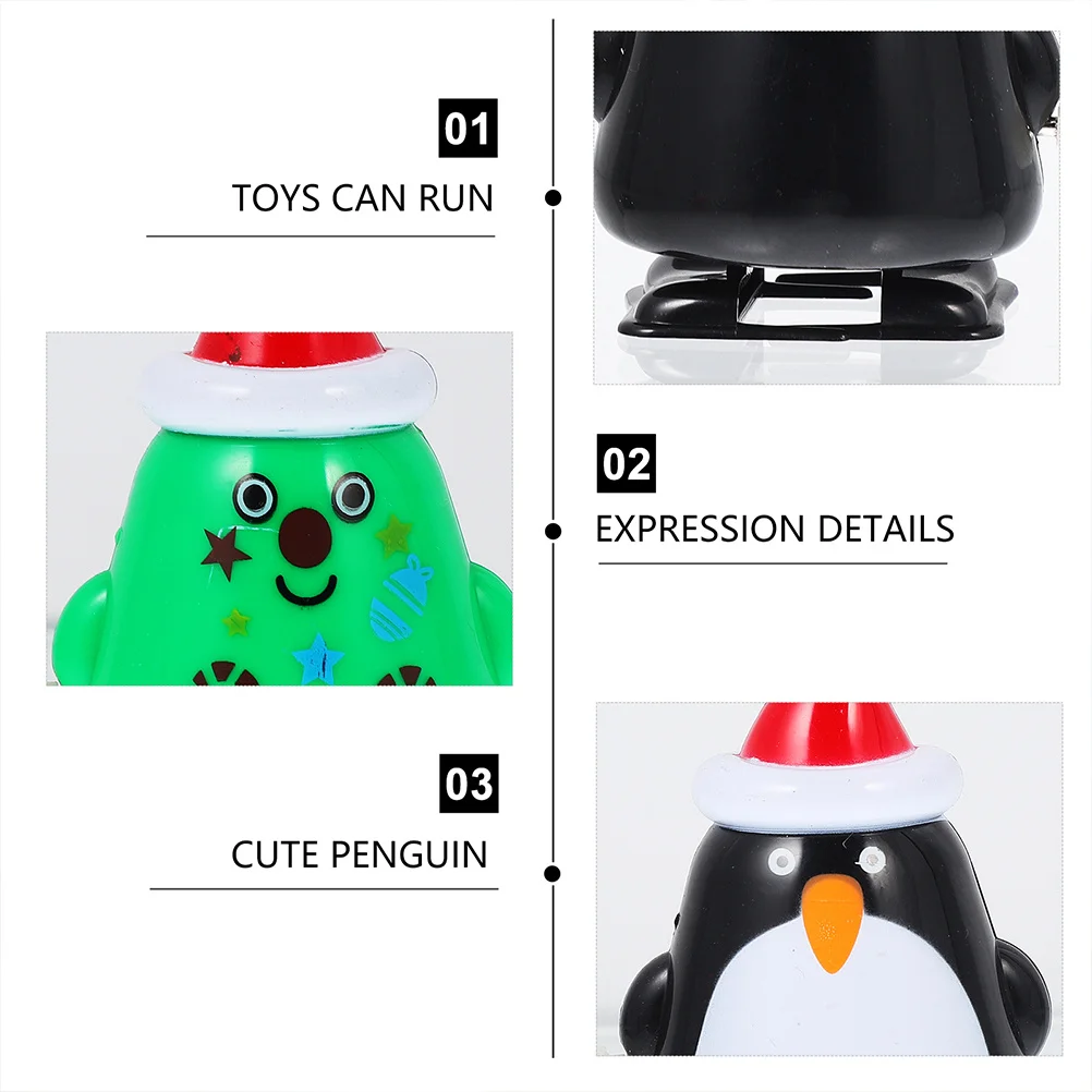 3 pçs acabar santa decorações de natal plástico durável elementos de natal engraçado crianças brinquedos crianças suprimentos