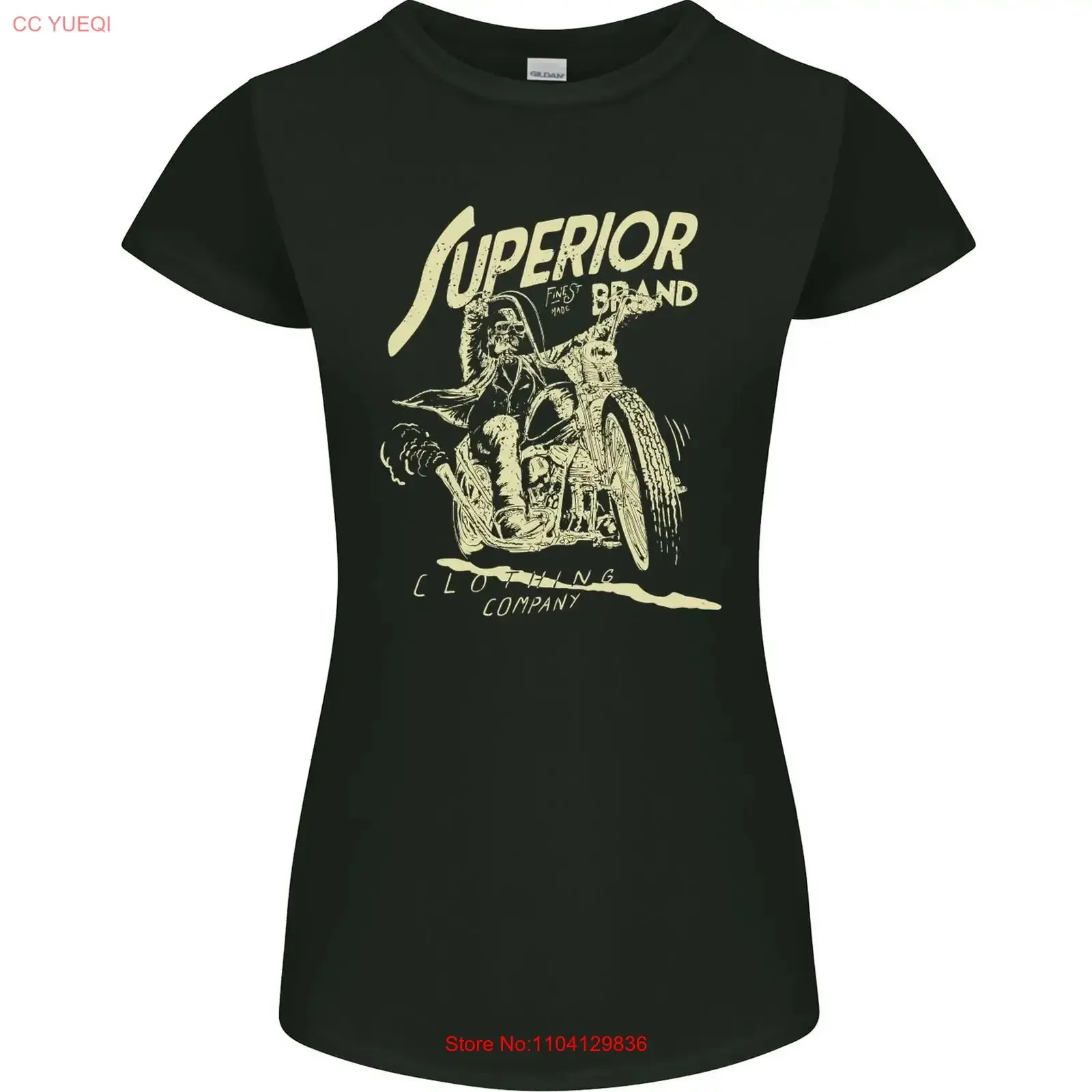 Superior Brand Motorbike Biker Motorcycle Womens Petite Cut T Shirt vintage Washed Stylish designer clothes Comfortable fashion