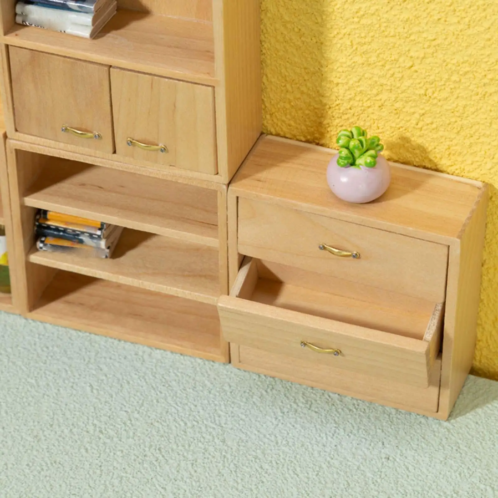 

1:12 Storage Cabinet Classified Ornaments Durable Simulation Locker Closet for Dollhouse Photography Props DIY Accessories