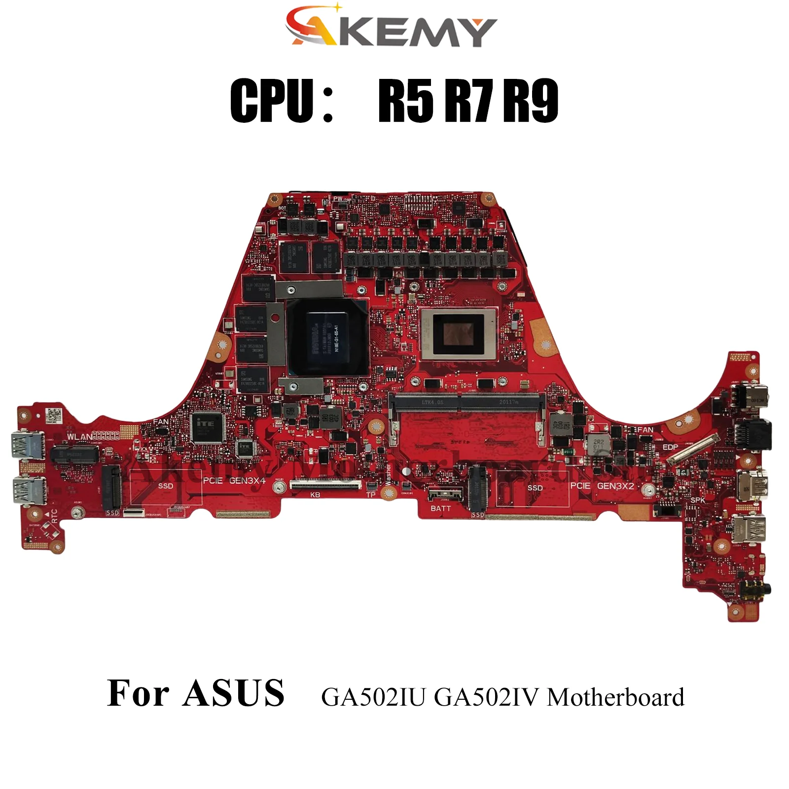 

GA502IU Материнская плата для ноутбука ASUS ROG Zephyrus G15 GA502IU GA502I GA502IV Материнская плата для ноутбука с процессором R5 R7 R9 118% тест в порядке