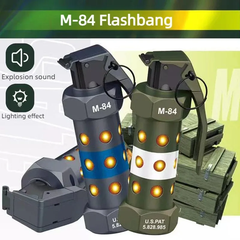 Tactical M84 Dummy Grenade Model Strobe LED Survival Light Outdoor Camping Lighting Imitation Prop Military Cosplay Gear CS Game view 5