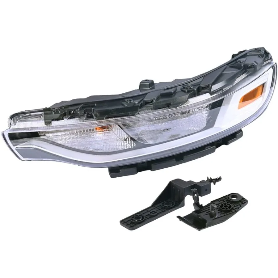 مجموعة المصابيح الأمامية الهالوجين من الجانب الأيسر للسائق مع ضوء النهار الجري لترقية الإضاءة الأمامية للمركبة المتوافقة مع كيا S #2