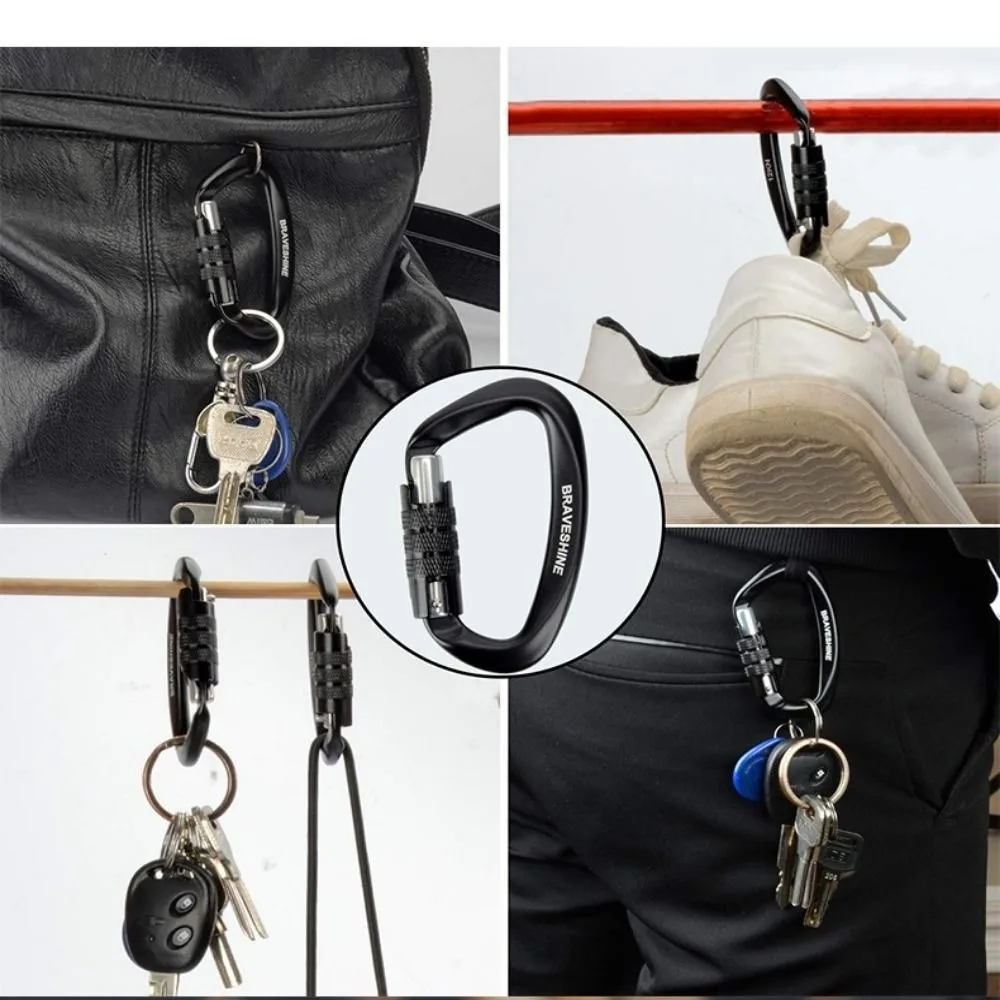 4KN/12KN/25KN المهنية حلقة تسلق السلامة الألومنيوم متعدد الألوان تسلق قفل الأمان في الهواء الطلق تصاعدي أداة