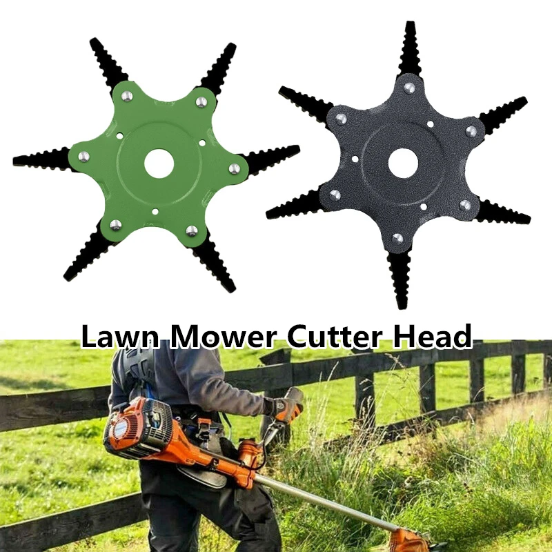 Manganese Steel Cutter Mower Blade 6 Teeth Grass Durable Trimmer Head Lawn Weeding Garden Power Tools Supplies Accessories