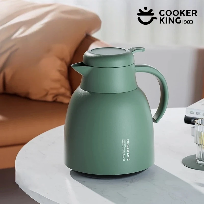 

COOKER KING 1,5 л термос стеклянный внутренний термочайник изоляционные кастрюли большой емкости с ручкой домашний чайник для заваривания чая