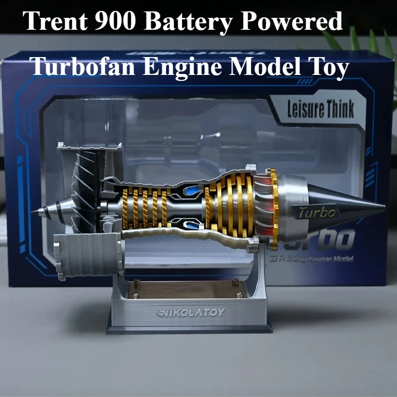 

Creative Trent900 Turbofan Engine Model Battery Powered Jet Engine Desktop Toy