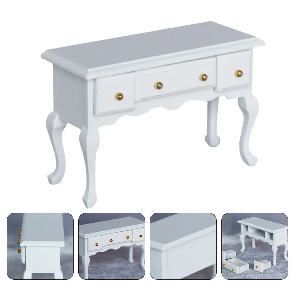 

1Pcs Mini Desk Home Decorative Wooden Drawer Compact Lightweight Miniature House Accessory Realistic Simulation Scene DIY
