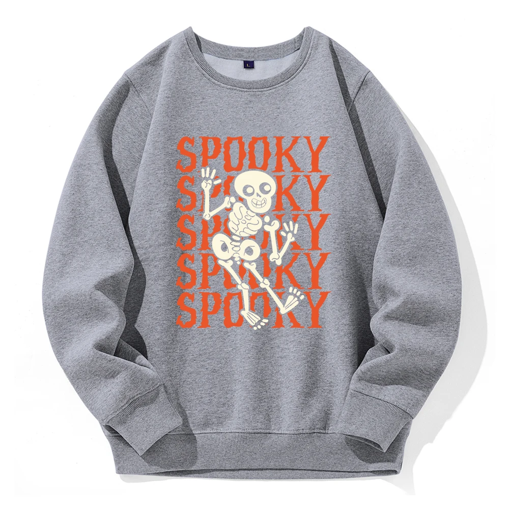 

Skull Dance Like Spooky Printing Man Hooded Retro Fashion Basic Hoody Fleece Warm Comfortable Hoodies Loose Oversized Sweatshirt