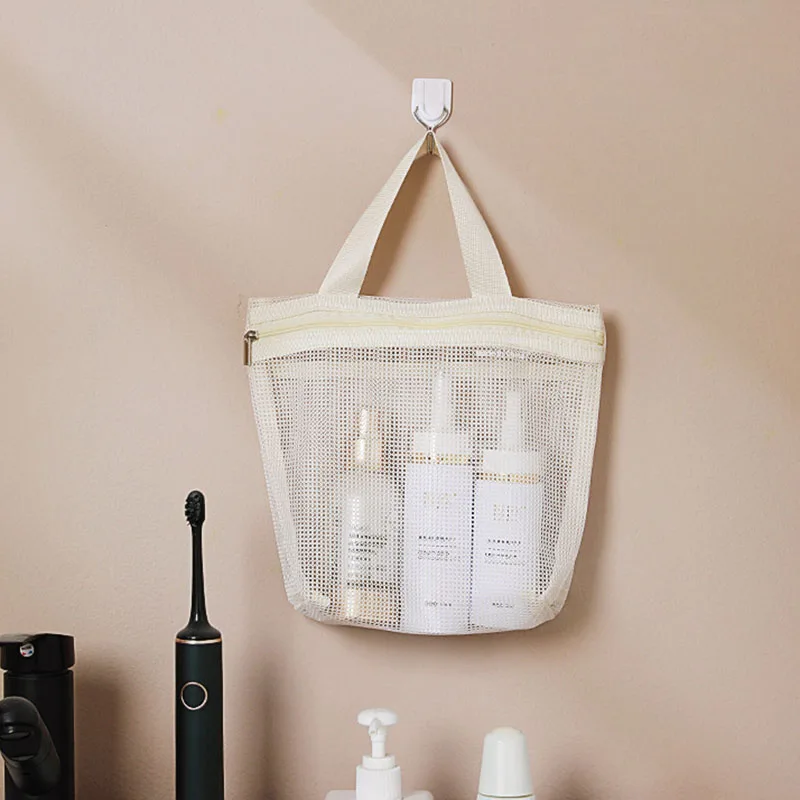 Mesh Makeup Toiletry Storage Bags Handbags beach Travel Washing Body Shower Tools Organizer Hanging Cosmetic Organizer Pouch