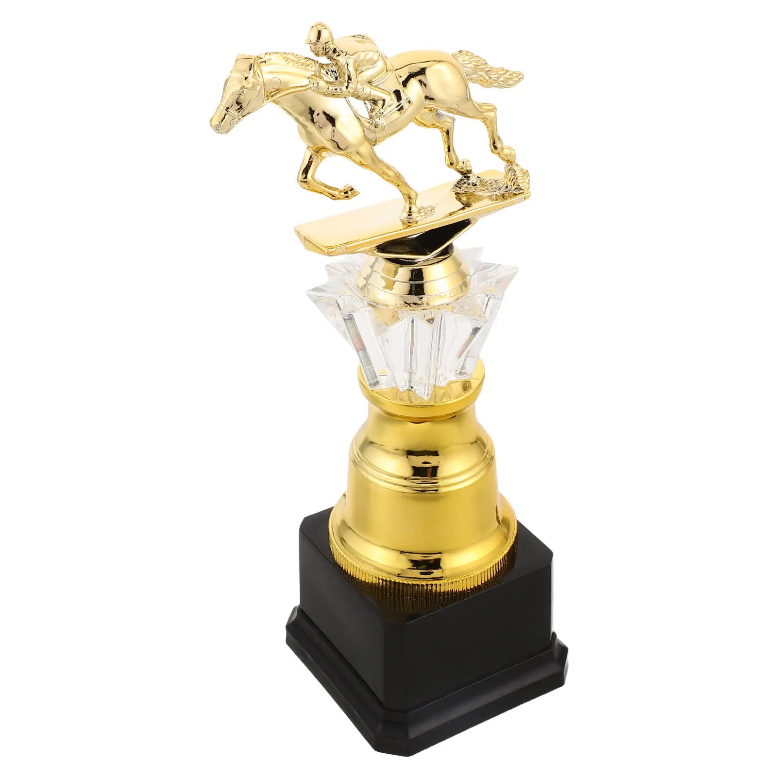Horse Racing Trophy Cup Plastic Horse Award Nonskid Base Equestrian Prize Derby Champion Souvenir Sports Championship