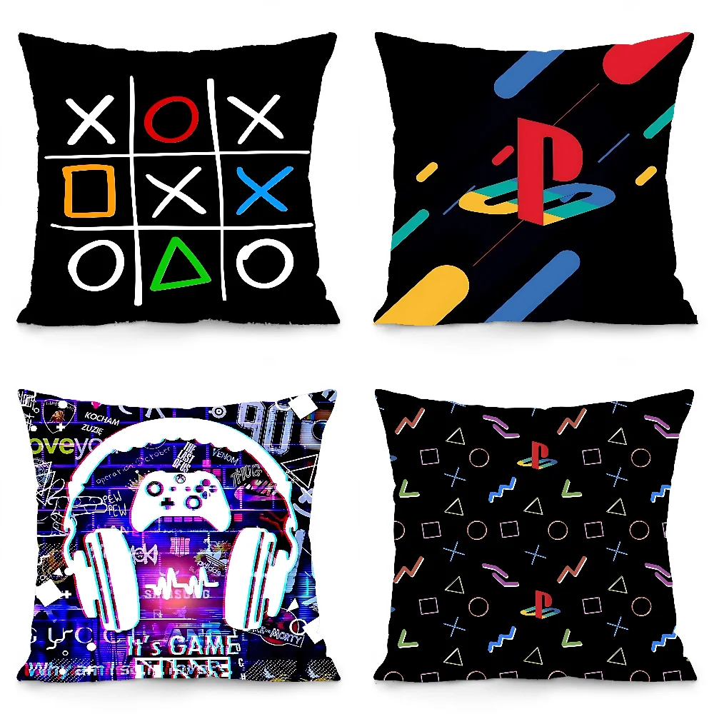 PS5 Logo Play Station Pillow Case Soft Cushion Cases for Farmhouse Sofa Decor Home Decorations and Protector Pillow Case