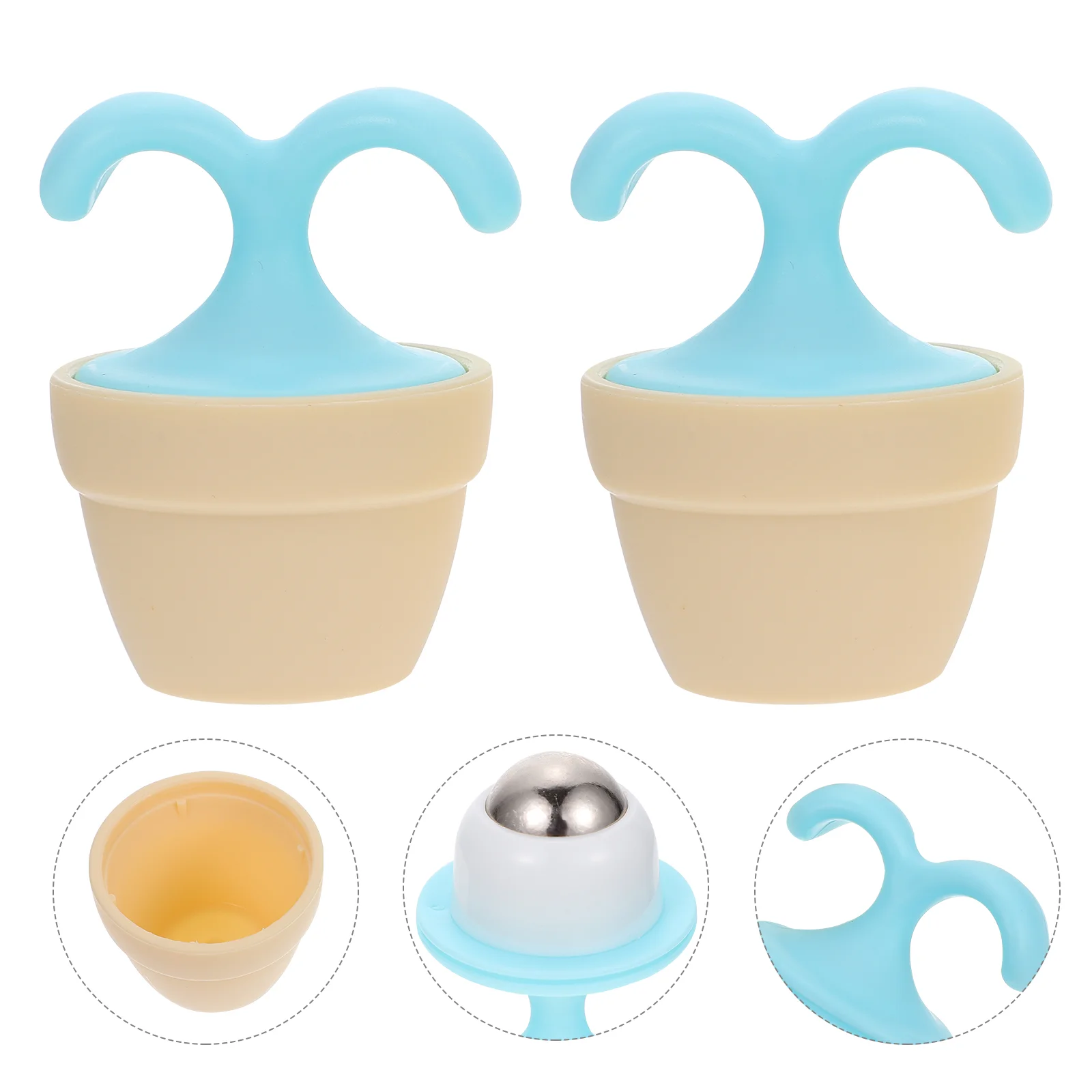 

2 Pcs Roller Ball Massager Body Massaging Tool Care Portable Device Handheld Home Feet