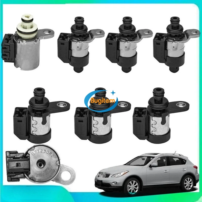 

7 шт. RE5R05A комплект соленоидов коробки передач 02UP 319411FX02 подходит для Nissan/Infiniti/Hyundai/Kia/Datsun 123929A 123933A 123934A