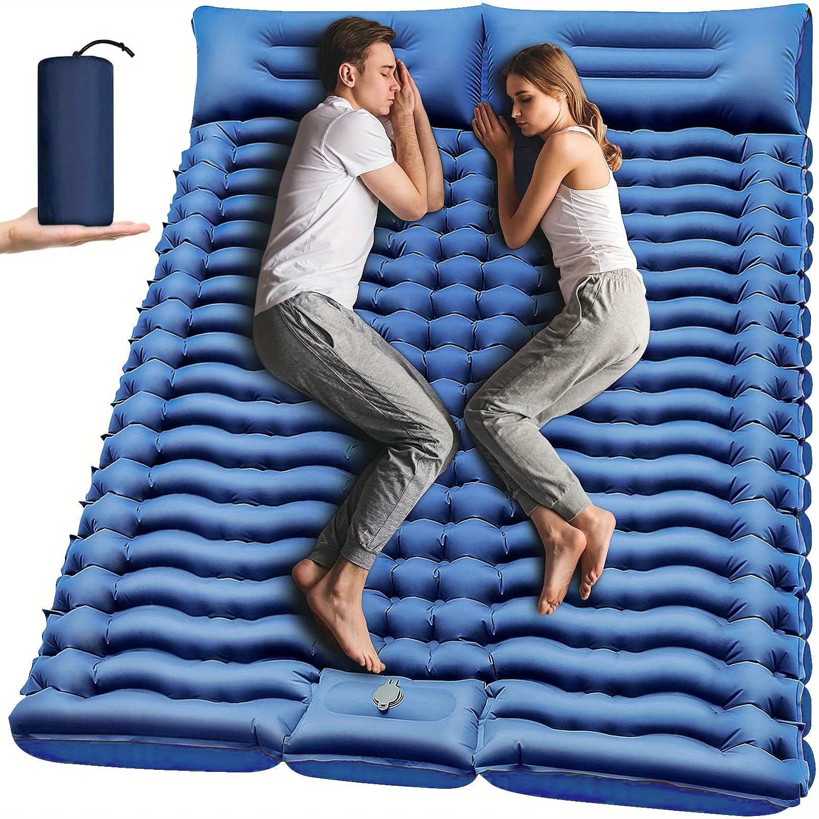 

Custom Ultralight TPU Inflatable Air Mattress Sleeping Pad Outdoor Camping Mat with Pillow Attached