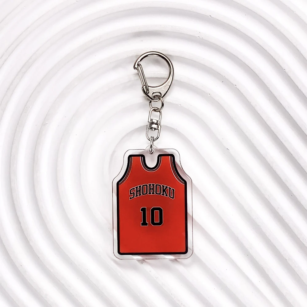 1/12Pcs Anime Slam Dunk Jersey Acrylic Car Keychain Bag Charms Accessories Cute Backpack Key Holder Keyring Fans Friends Gifts