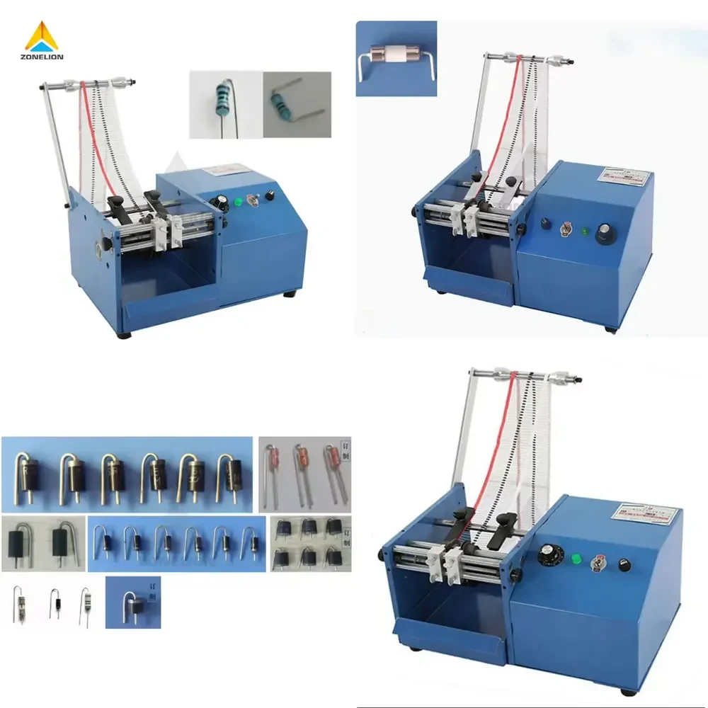 WSQ U/F Type Electric Crank Resistor Axial Lead Bend Cut & Form Machine High-precision Resistance Forming Machine Bending