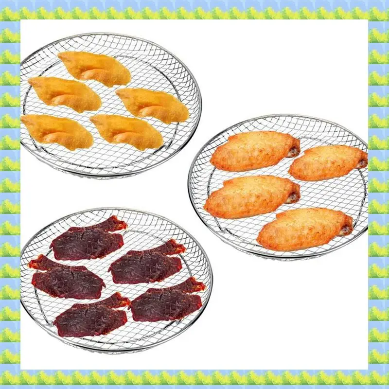 

FZFZ 3X Air Fryer Three Stackable Dehydrator Racks For Gowise Ninja Stainless Steel Air Fryer Rack Fit All 4.2-5.8QT