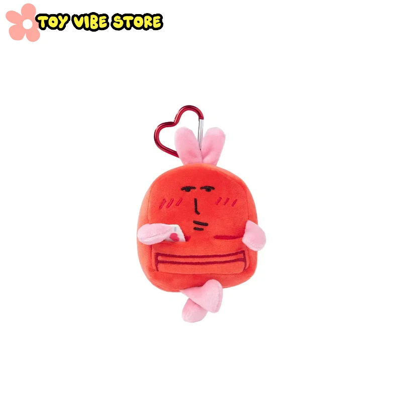 Instock coelho rosa chaveiro de pelúcia kawaii rosto engraçado vinil brinquedo de pelúcia anime figura boneca bonito pingente saco para meninas crianças