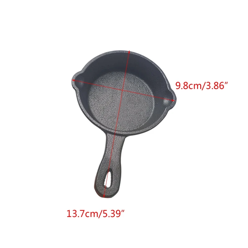 8.5cm Small Fry Pan Steak Pot Non Stick Cast Iron Material Wok Pans with Handle for Home Induction Electric Gas Cooktop A0KF