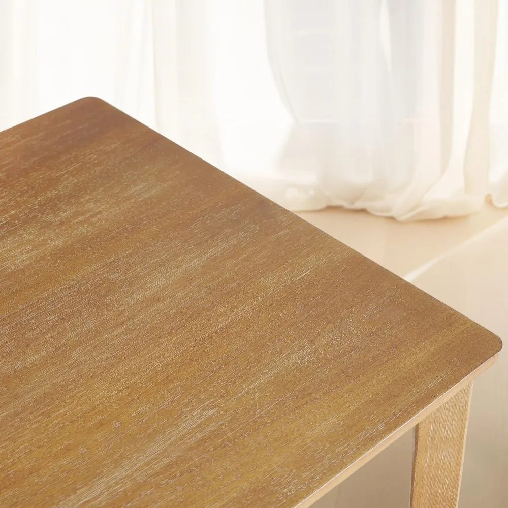 Компактный современный обеденный стол середины века, 47-дюймовый стол на деревянных ножках для 4-6 человек, повседневный кухонный журнальный столик