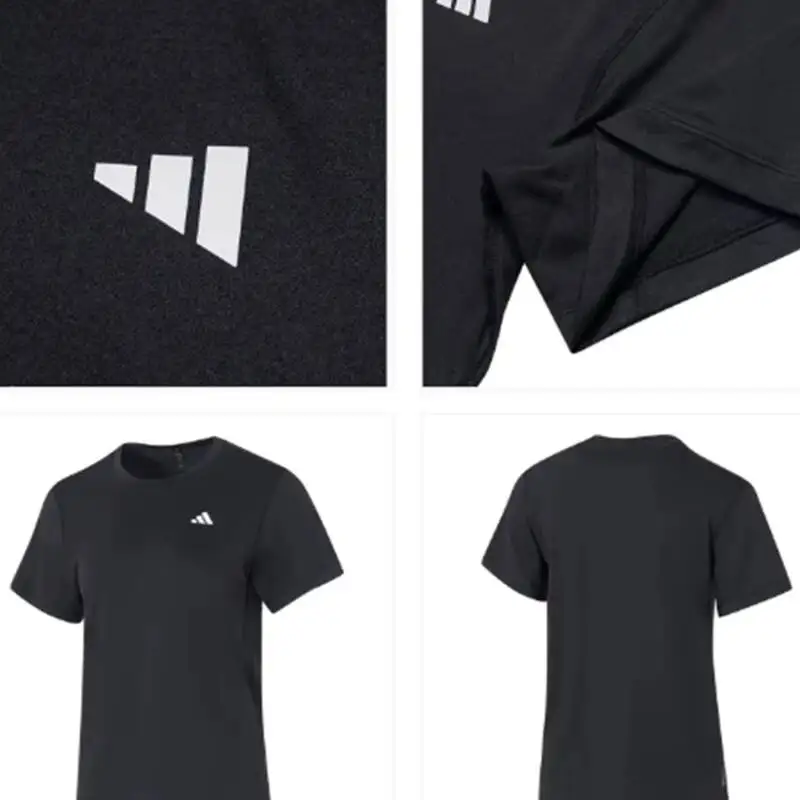 

Free Shipping Adidas Women T Shirt Slim Versatile Casual Short Sleeve Tee KU8737 2026 New Arrival