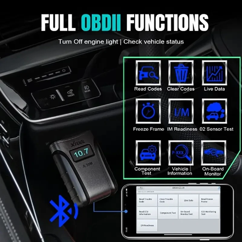 Full System Diagnostic Tool XTOOL A30M OBD2 Bi-directional Control Scanner For Andriod/IOS Car Code Reader