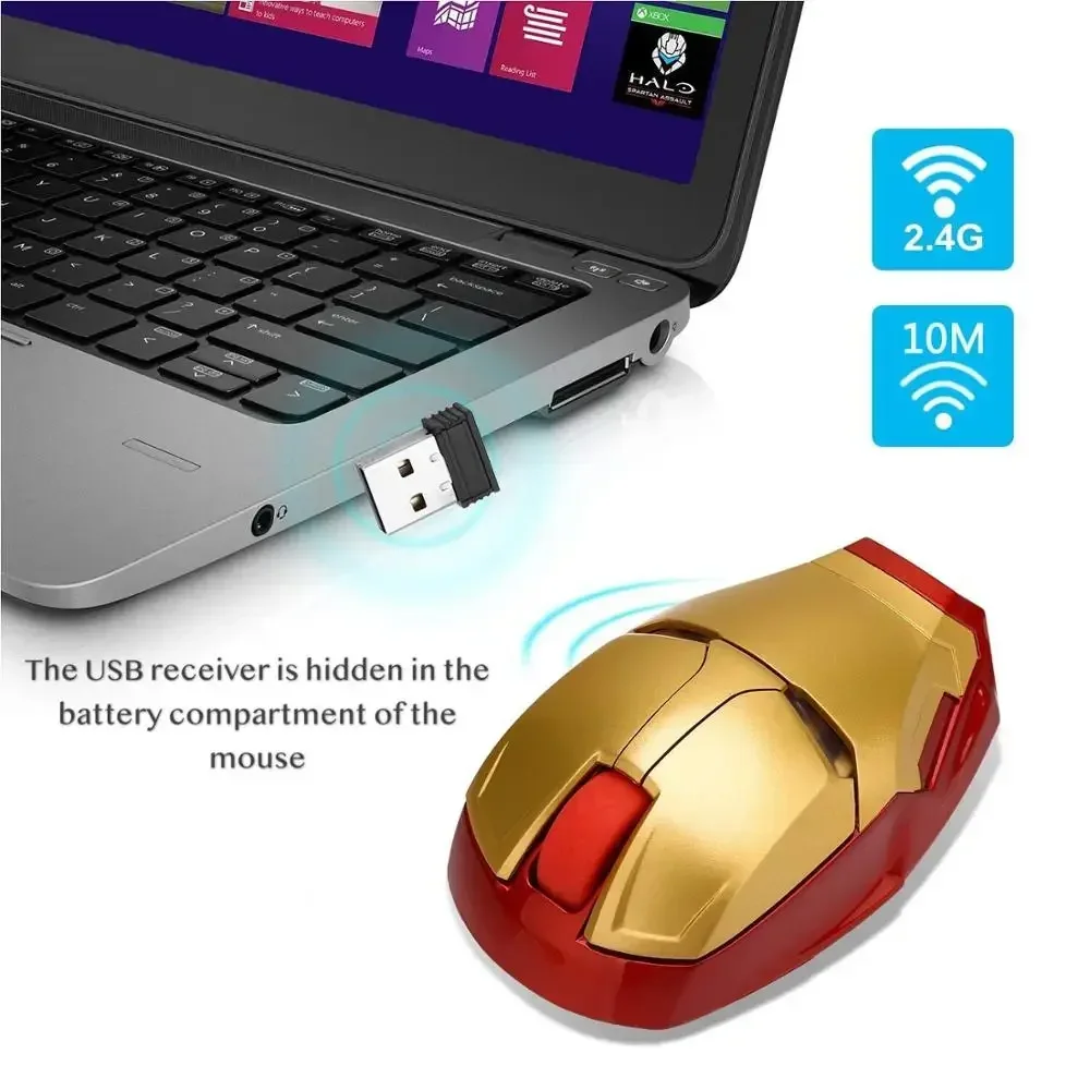 Wireless Mouse Appearance Creative Power Saving Notebook Computer Games Mice The Coolest Art