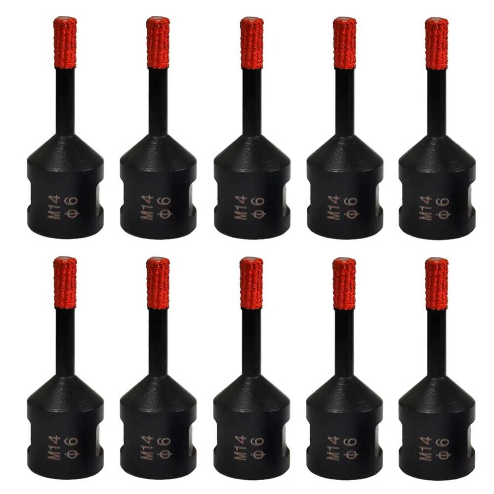10pcs-diamond-drilling-core-bits-m14-thread-porcelain-tile-stoneware-dia-6mm-drill-crowns-marble-stone-masonry-hole-saw-drilling