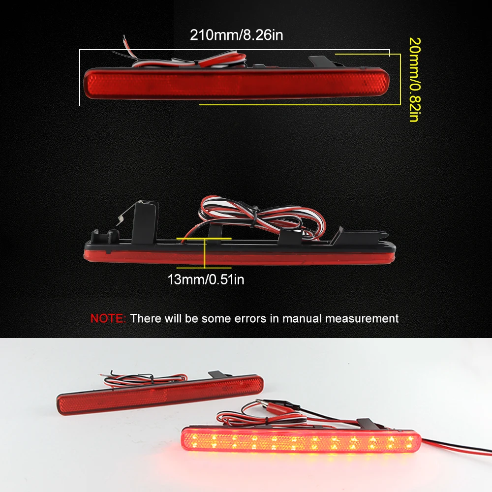 2pcs LED Rear Bumper Reflector Light Left Right Lamp For Acura TSX For European Accord 4-door OEM#:33555-TL0-G01 Car Accessories