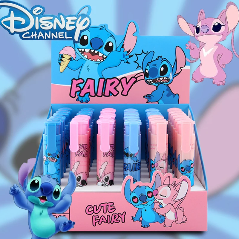 

New Disney Lilo & Stitch Eraser Random 1PCs Creative Lipstick Modeling Stitch Anime Figures Erasers Student Supplies Stationery